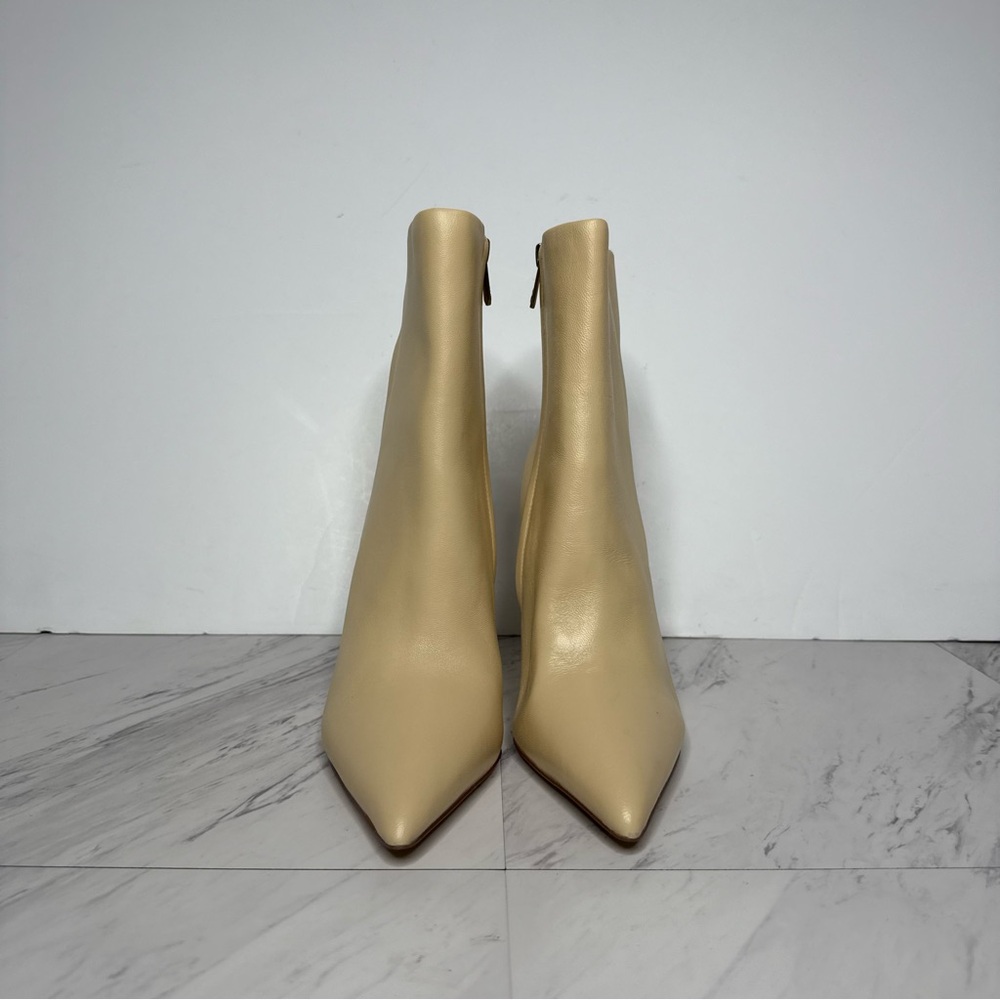 Sam Edelman Ella Pointy Toe Eggshell Leather Bootie 8 1/2 M - Picture 2 of 16